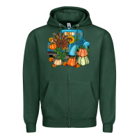 Thanksgiving Turkey Truck Zipper Hoodie | Teevron