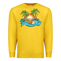 Lemon sunset beach scene Premium Sweatshirt - MaliasSmallBusiness