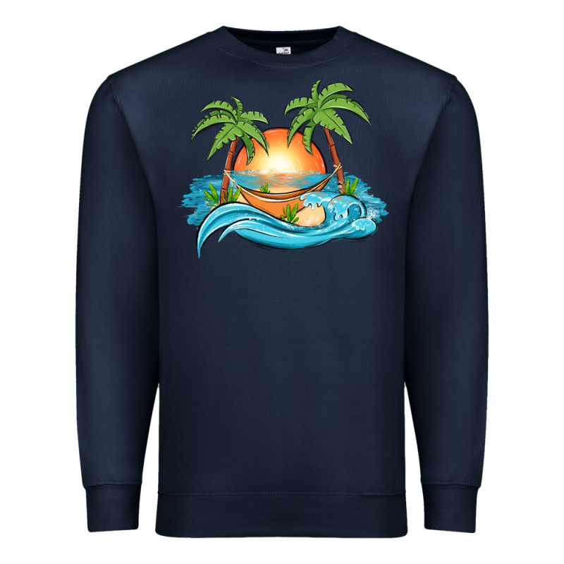 Sunset Beach Scene Premium Sweatshirt by MaliasSmallBusiness | Teevron