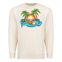 Sandshell sunset beach scene Premium Sweatshirt - MaliasSmallBusiness