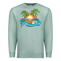 Seafoam sunset beach scene Premium Sweatshirt - MaliasSmallBusiness