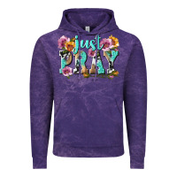 Cloud Purple just pray Vintage Hoodie - texasbilliewilder