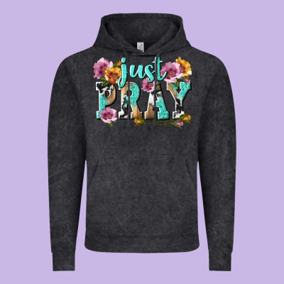 Just Pray Vintage Hoodie Designed By Texasbilliewilder