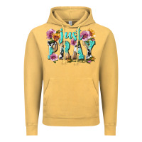 Vintage Mustard just pray Vintage Hoodie - texasbilliewilder