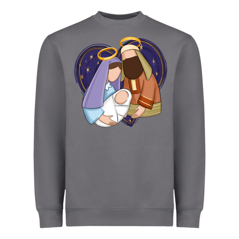 Holy Night Jesus Birth Heavyweight Sweatshirt by Zillion Design Studio | Teevron