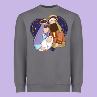 Holy Night Jesus Birth Heavyweight Sweatshirt Designed By Zillion Design Studio