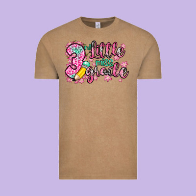 Little Miss 3rd Grade Vintage Tee Designed By Zillion Design Studio