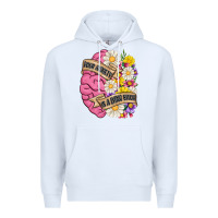 White your anxiety is a lying bitch Premium Hoodie - MaliasSmallBusiness