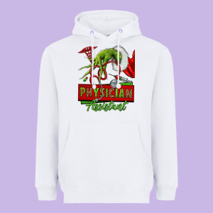 Christmas Character Hand Physician Assistant Heavyweight Hoodie Designed By Nancycooperartshop