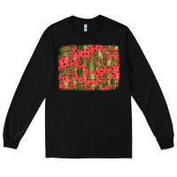 Black watermelon leopard pattern background Long Sleeve Tee - HRA Design Shop