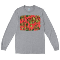 Heather Grey watermelon leopard pattern background Long Sleeve Tee - HRA Design Shop
