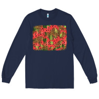 Navy watermelon leopard pattern background Long Sleeve Tee - HRA Design Shop