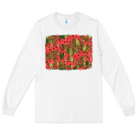 White watermelon leopard pattern background Long Sleeve Tee - HRA Design Shop