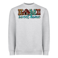 Heather Grey home sweet home Heavyweight Sweatshirt - texasbilliewilder
