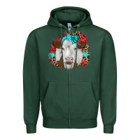Sports Green ribbon simmental leopard Zipper Hoodie - JahusDesignShop