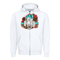White ribbon simmental leopard Zipper Hoodie - JahusDesignShop