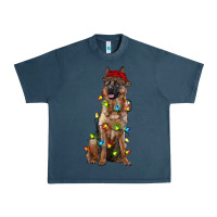 Midnight Navy christmas german shepherd Urban Heavy Tee - RanaPortraitStore