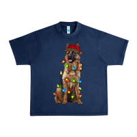 Navy christmas german shepherd Urban Heavy Tee - RanaPortraitStore