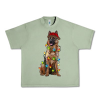 Oil Green christmas german shepherd Urban Heavy Tee - RanaPortraitStore