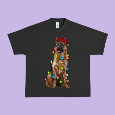 Christmas German Shepherd Urban Heavy Tee Designed By Ranaportraitstore