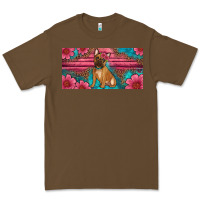 Cacao french bulldog floral license plate Premium Tee - Artiststas