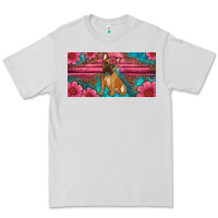 Dove Grey french bulldog floral license plate Premium Tee - Artiststas