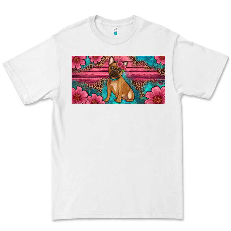 French Bulldog Floral License Plate Premium Tee by Artiststas | Teevron