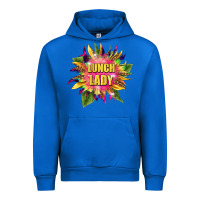 Cobalt lunch lady tie dye sunflower Urban Hoodie - BarkalooDesign