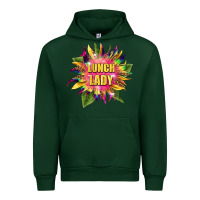Forest Green lunch lady tie dye sunflower Urban Hoodie - BarkalooDesign