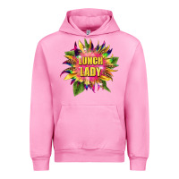 Fuchsia Pink lunch lady tie dye sunflower Urban Hoodie - BarkalooDesign