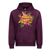 Mauve Wine lunch lady tie dye sunflower Urban Hoodie - BarkalooDesign