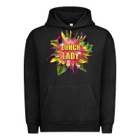 Pigment Black lunch lady tie dye sunflower Urban Hoodie - BarkalooDesign