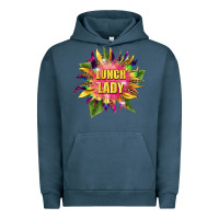 Pigment Midnight Navy lunch lady tie dye sunflower Urban Hoodie - BarkalooDesign