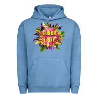 Pigment Pebble Blue lunch lady tie dye sunflower Urban Hoodie - BarkalooDesign