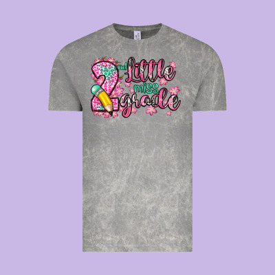 Little Miss 2nd Grade Vintage Tee Designed By Zillion Design Studio