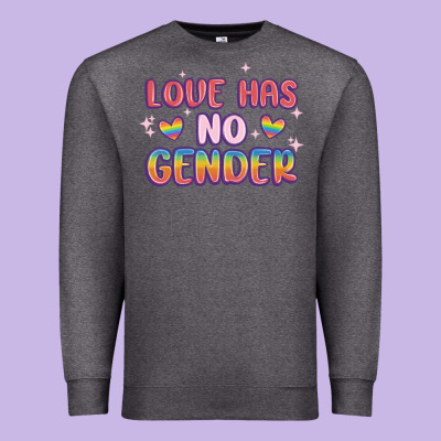 Love No Gender Premium Sweatshirt Designed By Maliassmallbusiness