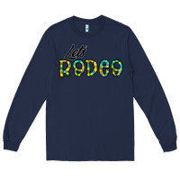 Navy let's rodeo Long Sleeve Tee - CowhideDigitalArt