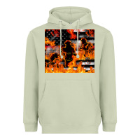Matcha firefighter thin red lin Heavyweight Hoodie - LillyAllenDesigns
