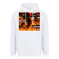 White firefighter thin red lin Heavyweight Hoodie - LillyAllenDesigns