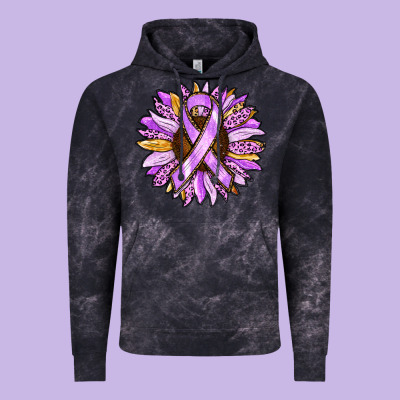Cancer Awareness Sunflower Vintage Hoodie Designed By Ranaportraitstore