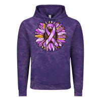 Cloud Purple Cancer Awareness Sunflower Vintage Hoodie - RanaPortraitStore