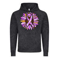 Vintage Black Cancer Awareness Sunflower Vintage Hoodie - RanaPortraitStore