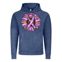 Vintage Denim Cancer Awareness Sunflower Vintage Hoodie - RanaPortraitStore