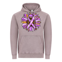 Vintage Zinc Cancer Awareness Sunflower Vintage Hoodie - RanaPortraitStore