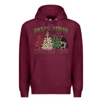 Burgundy rocking around the christmas tree Premium Hoodie - MaliasSmallBusiness