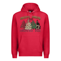 Cardinal rocking around the christmas tree Premium Hoodie - MaliasSmallBusiness