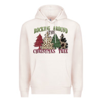 Pale Pink rocking around the christmas tree Premium Hoodie - MaliasSmallBusiness