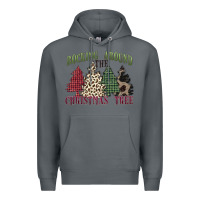 Rock rocking around the christmas tree Premium Hoodie - MaliasSmallBusiness
