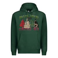 Sports Green rocking around the christmas tree Premium Hoodie - MaliasSmallBusiness