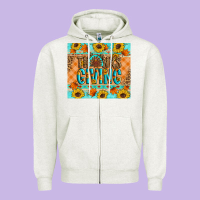 Thanksgiving Turkey Zipper Hoodie Designed By Artiststas